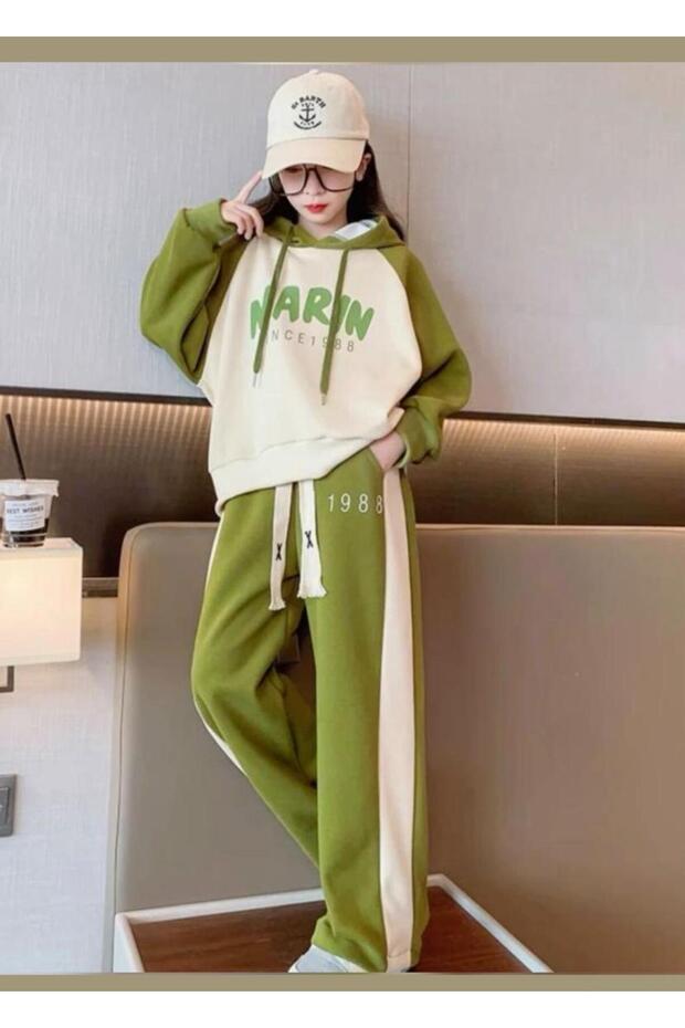 Thick Hooded Children's Suit Bottom Top