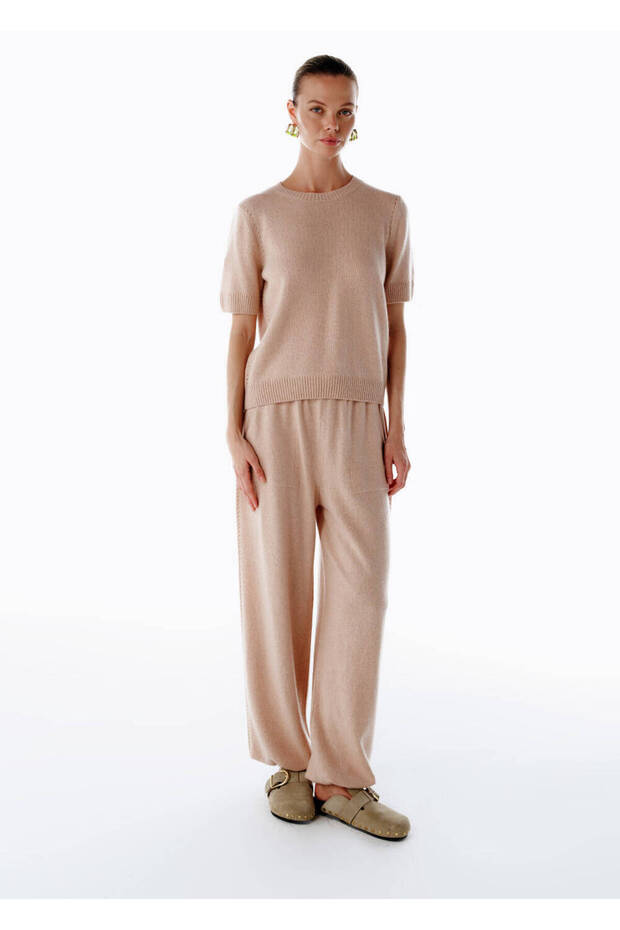 Pudra Kaşmir Triko Üst - 2