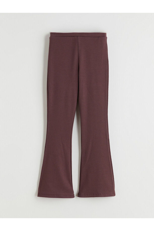 LCW Kids Mürdüm Beli Lastikli Ispanyol Paça Kız Çocuk Tayt - 2