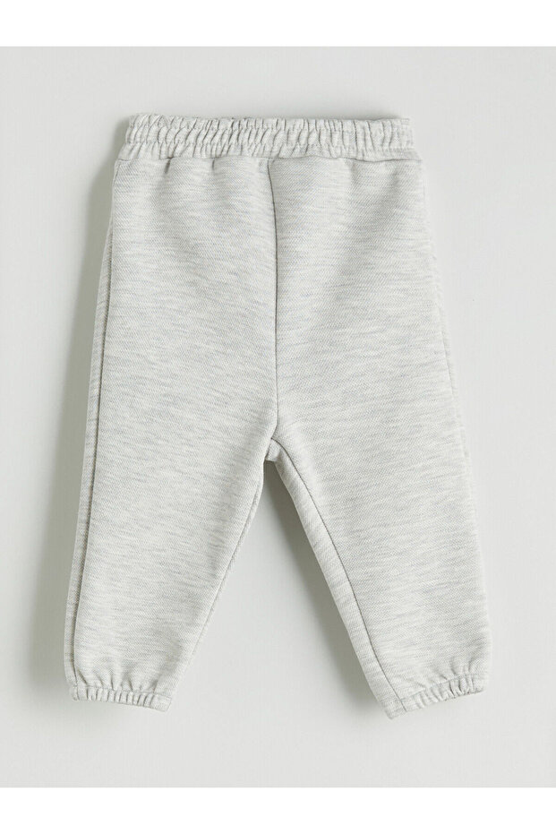 Beyaz Bisiklet Yaka Erkek Bebek Hırka ve Eşofman Altı - 5