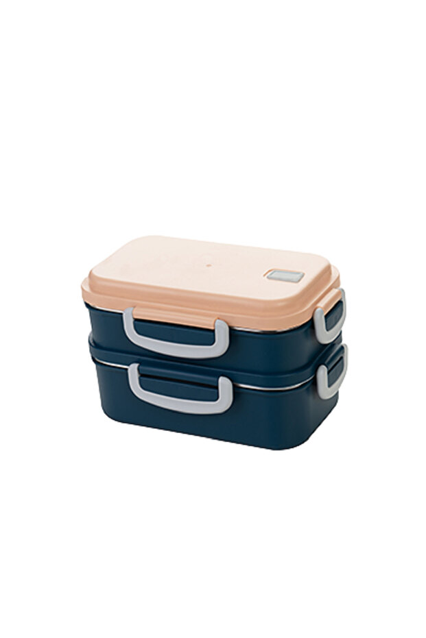Beautiful Life Stainless Steel - Vacuum 3-Compartment Lunch Box with Fork+ Spoon 450X400 Ml.