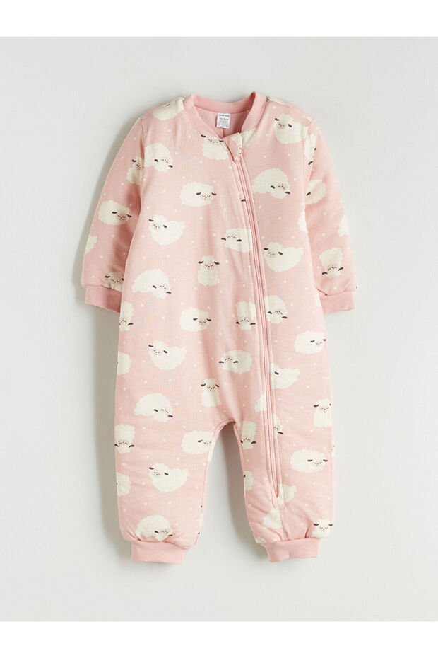 Pembe 2.5 Tog Bisiklet Yaka Uzun Kollu Kız Bebek Uyku Tulumu - 1