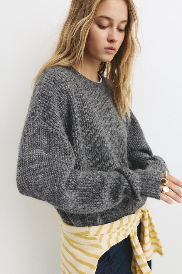 Fitilli örgü, yumuşak kazak - 5