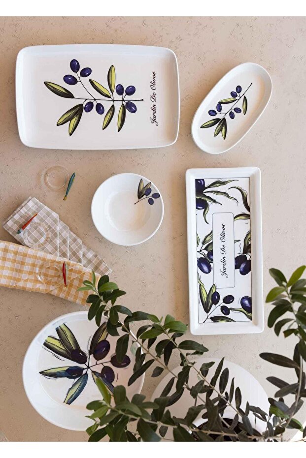 Olivos Rectangular Serving Plate 35X16 cm - 5