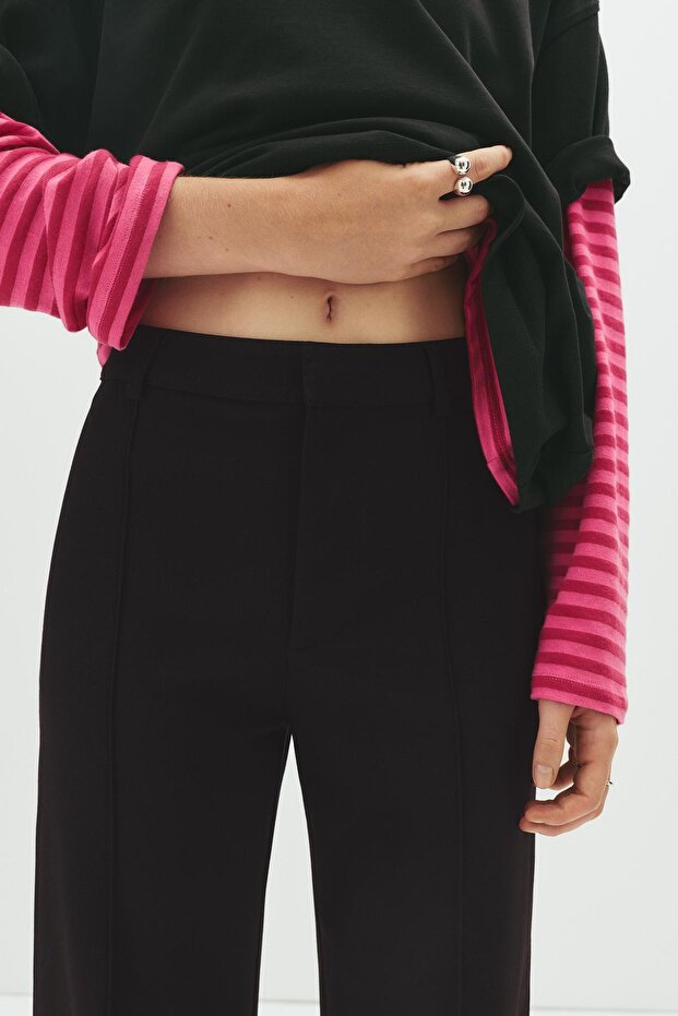 Nervürlü kumaş pantolon - 4