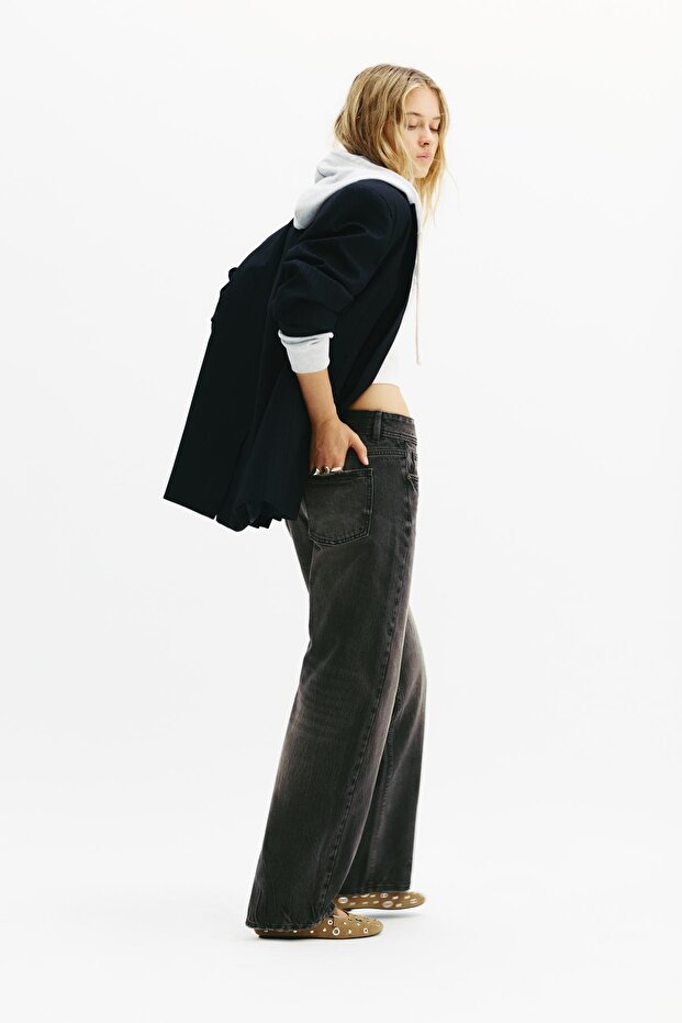 Düz kesim düşük bel jean - 1