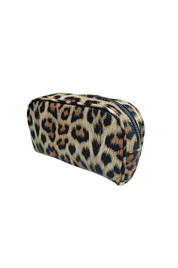 Leopard Pattern Wallet and Makeup Bag - 2