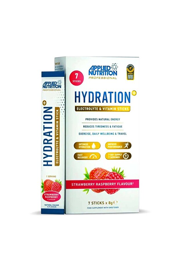 Hydration+ Electrolyte & Vitamin Sticks, Strawberry & Raspberry, 7 Packs