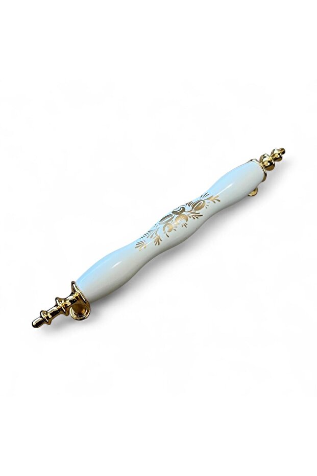2 Pcs Polymer Alloy Gold Flower Pattern 128mm (12.8cm) Furniture Drawer Lid Handle