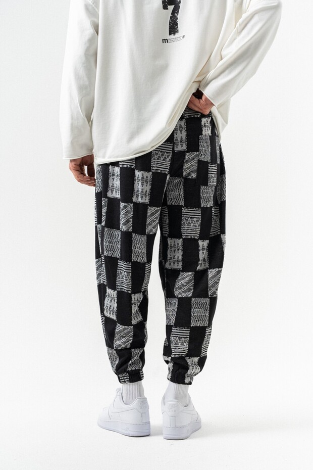 Boxbox Bel ve Paça Lastikli Pileli Şalvar - 5