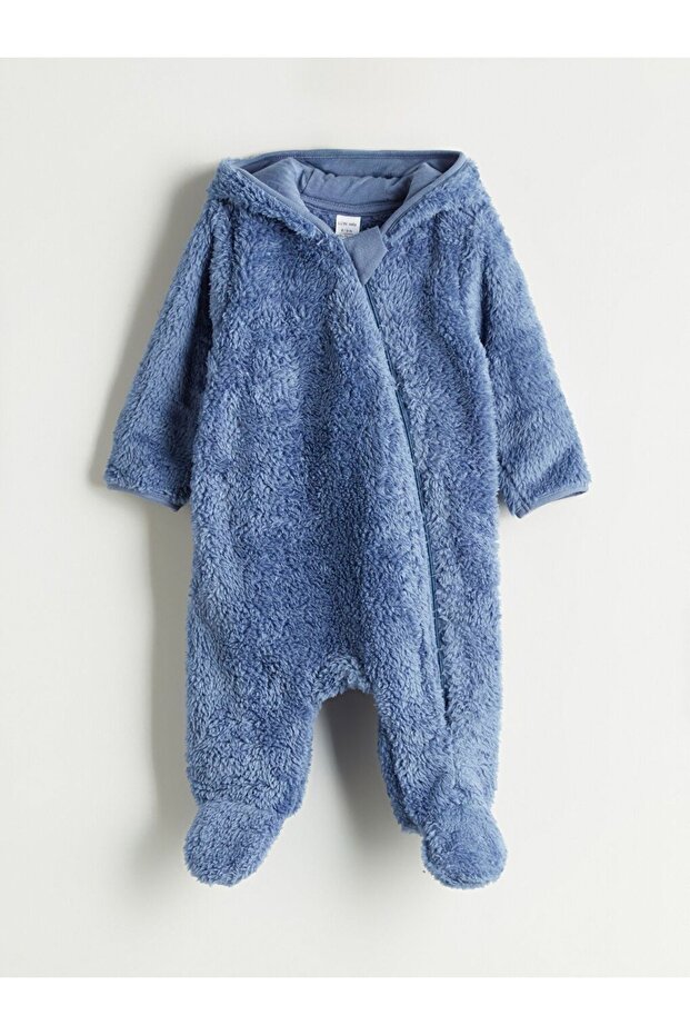 Lcw Baby Hooded Baby Boy Plush Jumpsuit
