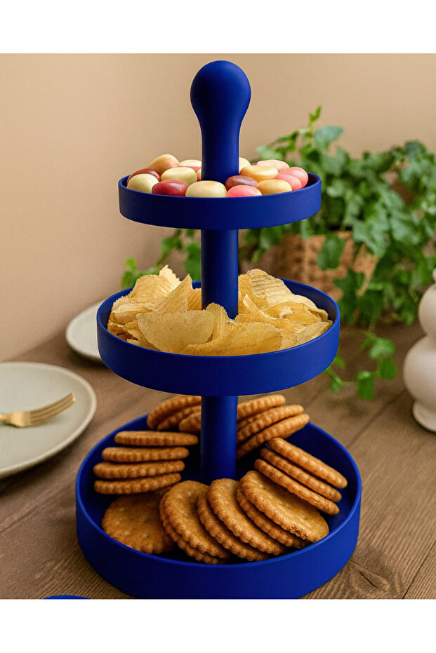 Three-Deck Snack & Cake Serving Stand - Modern Presentation and Serving Stand