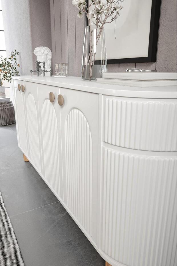 Vns Moduler Duru Mdf Mebran Kapak Bohem Konsol 180 cm - 1