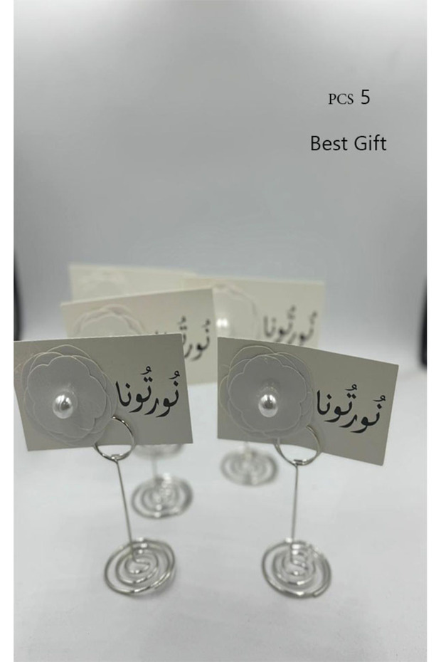 حامل كروت مع كرت ترحيبي ( 5 حبة)