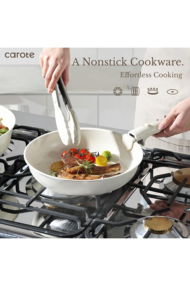 11pcs Cookware Sets, Pots and Pans Set Non Stick, Oven Safe, Space Saving Pots Set, Induction - 6