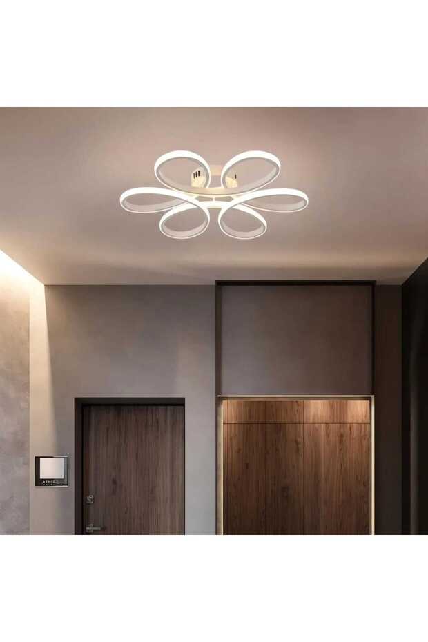 PAPATYA MODERN LED 3 RENKLİ AVİZE