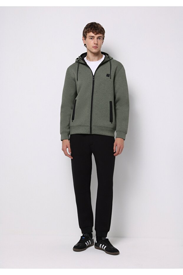 Regular Fit Erkek Yeşil Sweatshirt - 3