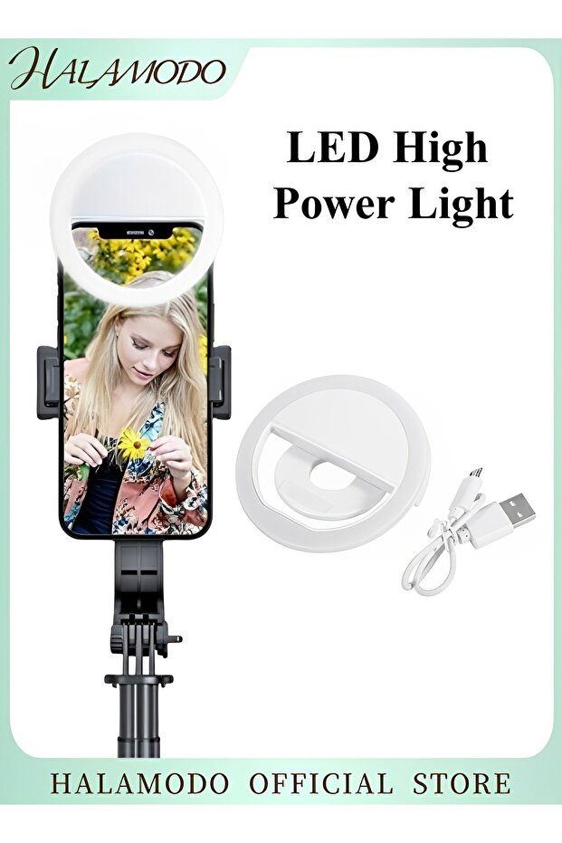 36 مصباح LED عالي الطاقة قابل لإعادة الشحن مع مشبك أمامي وخلفي لمؤتمرات الفيديو