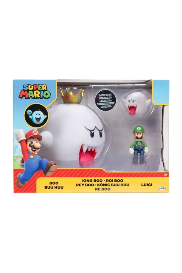 Nintendo King Boo Multi Figure Set with Glow-in-the-Dark Boo & Luigi – 42436 – Ages 3+