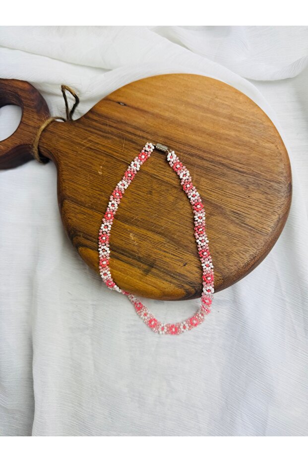 Tasma model boyun çiçek kolye - 1