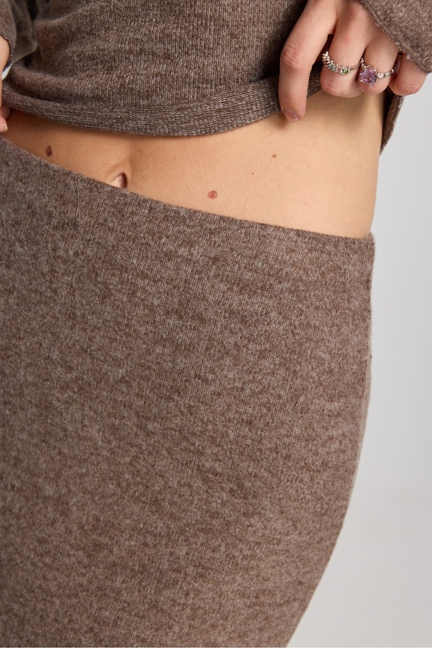 Fustă lungă tricotată moale - 4