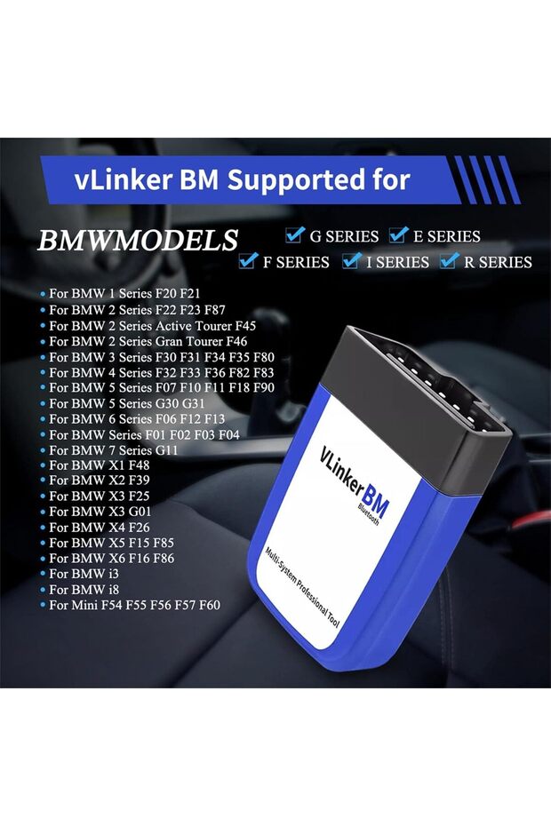 vLinker BM OBD2 Bluetooth Code Reader, OBDII Scan Tool for Android & Windows (Not iOS) - 4