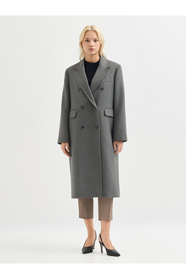 Kadın Kaban-Gri - 4