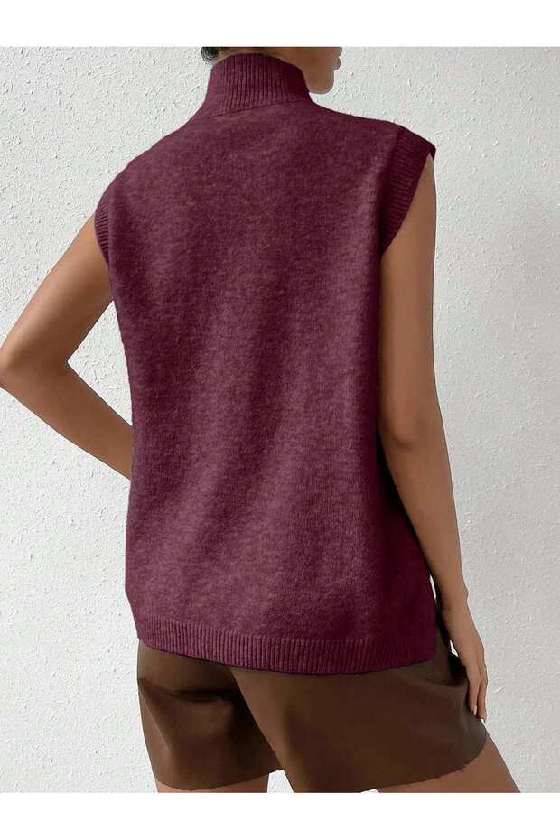 ŞARDONLU TRİKO SÜVETER - 5