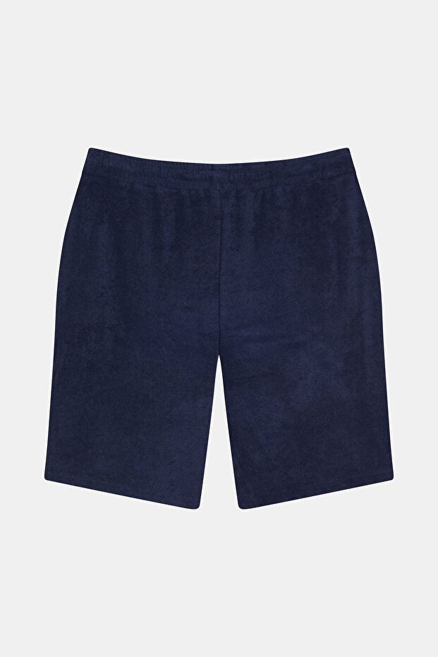 LACİVERT BAMBU ŞORT - 2