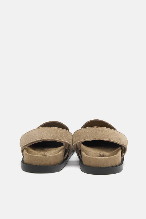 Çok pozisyonlu bantlı deri terlik - 5