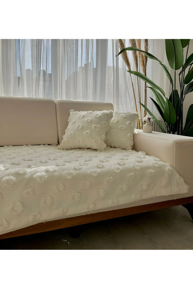 غطاء كرسي بومبوم EKRU - 2