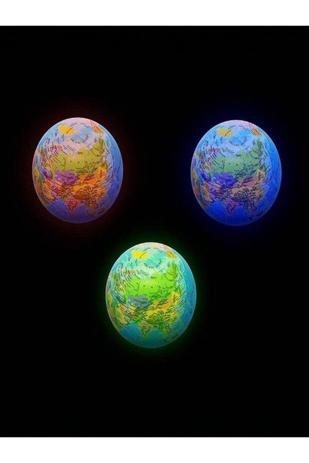 IŞIKLI DÖNEN DÜNYA KÜRE SARI - 8