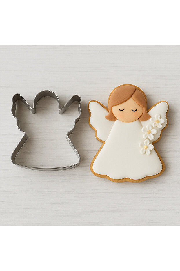 Cookie Mold Angel Figure Metal Kopat