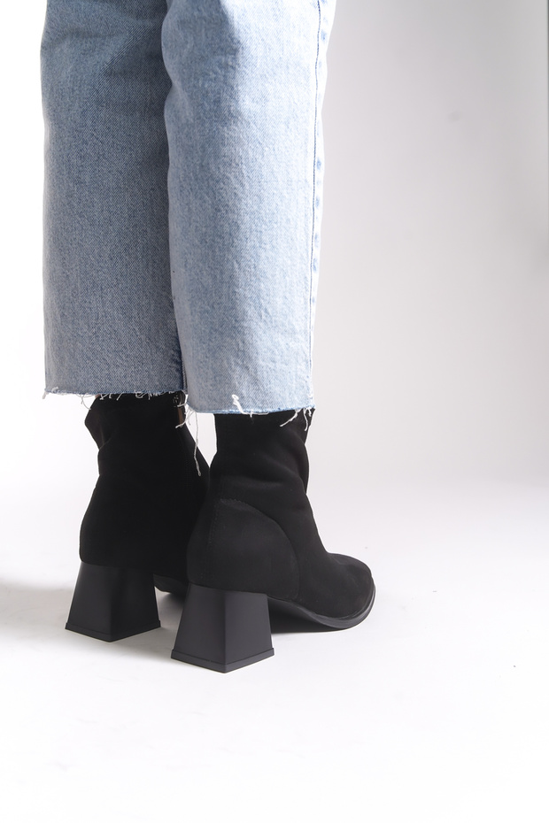 Ianphyra Kadın Bot 0012850 Siyah Süet - 4