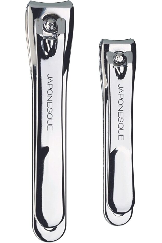 Fingernail & Toenail Clippers Set in Chrome with Salon Sharp Blades made from Stainless Steel