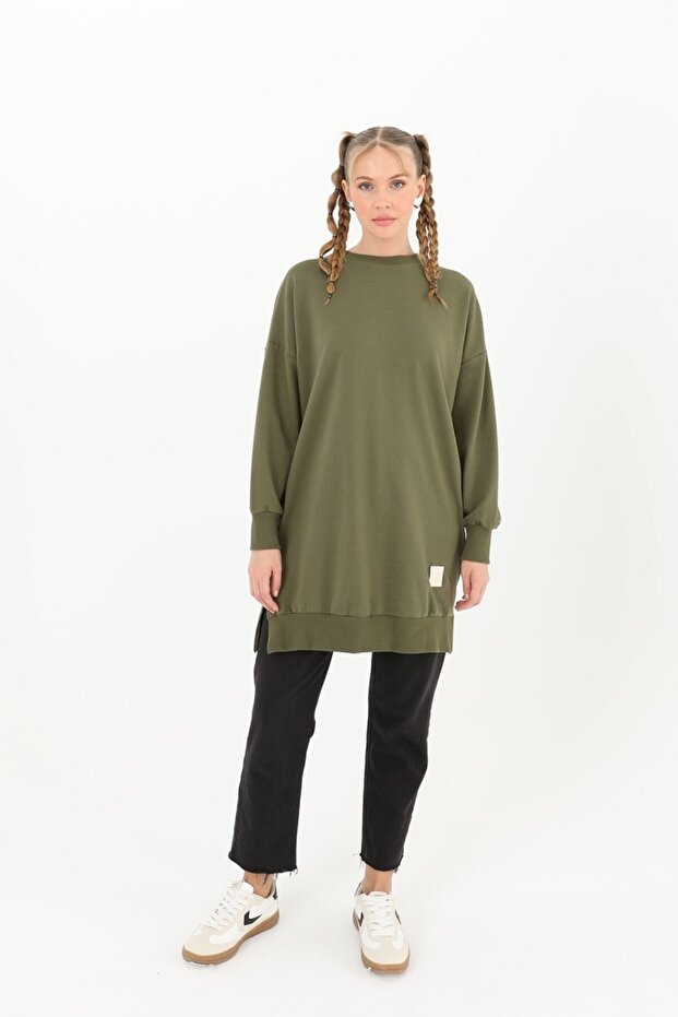 Bisiklet Yaka Basic Araboy Tunik 30644 - 1