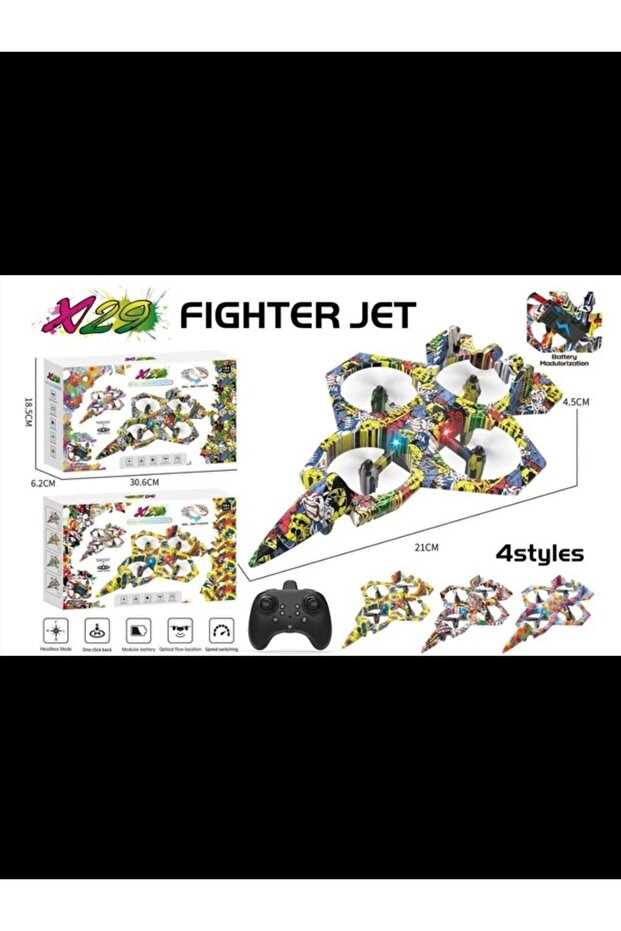 X29 Fighter Jet Drone for Kids – Easy Speed Switch, One-Key Return & Safe Modular Battery