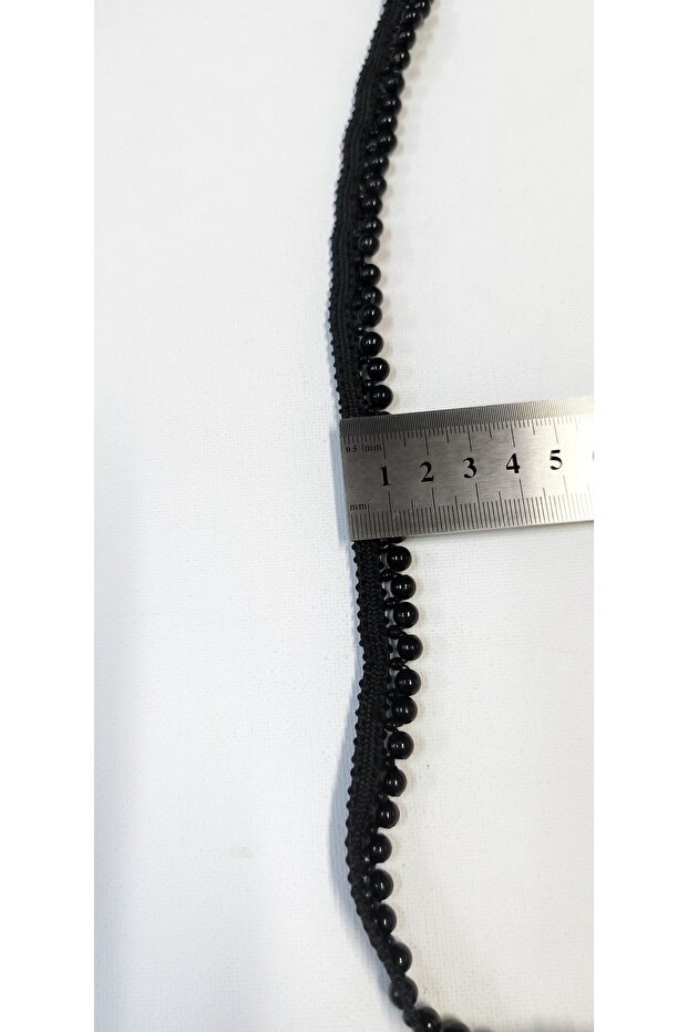 KENAR SİYAH İNCİLİ ÖRME ŞERİT - 6