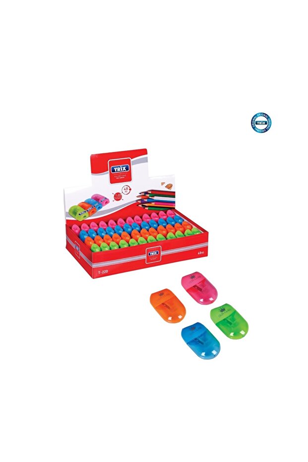 3 Pencil Sharpeners with a Container - 1