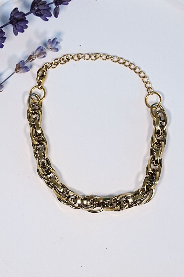 Steel Rope Bracelet Interlocking Model Tarnish-Free