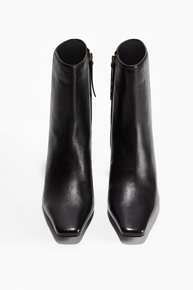 Topuklu Deri Bot - 2