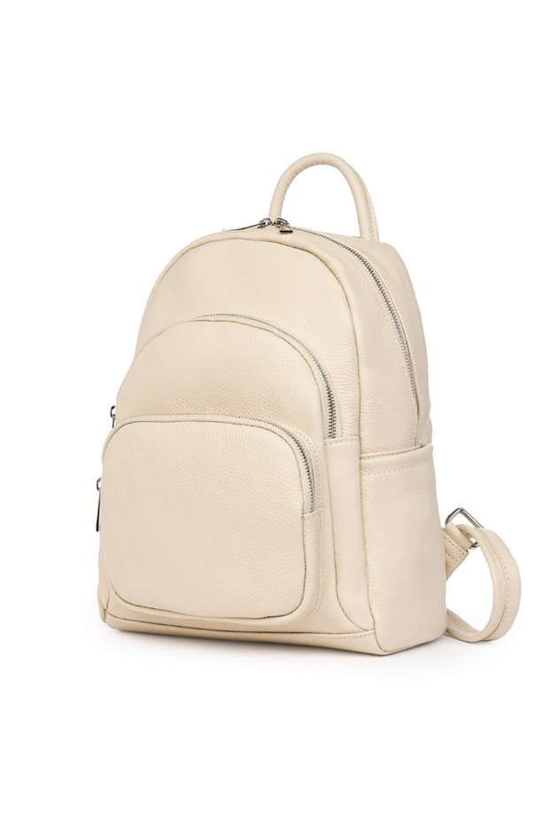 Alghero cream genuine leather backpack