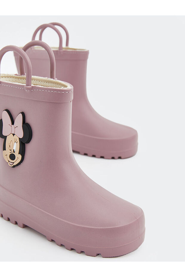 Shining Store'dan Işıltılı Seçimler | Minnie Mouse Baskılı Kız Bebek Yağmur Botu - 3