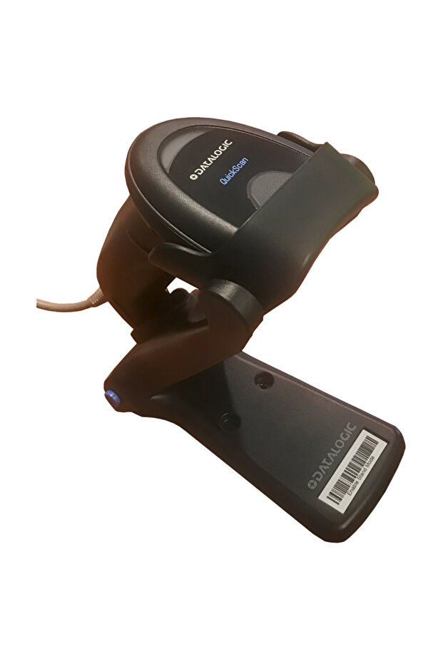 قارئ الباركود Quickscan QD2220، نوع EL، ليزر، كابل USB، أحادي البعد، مع حامل