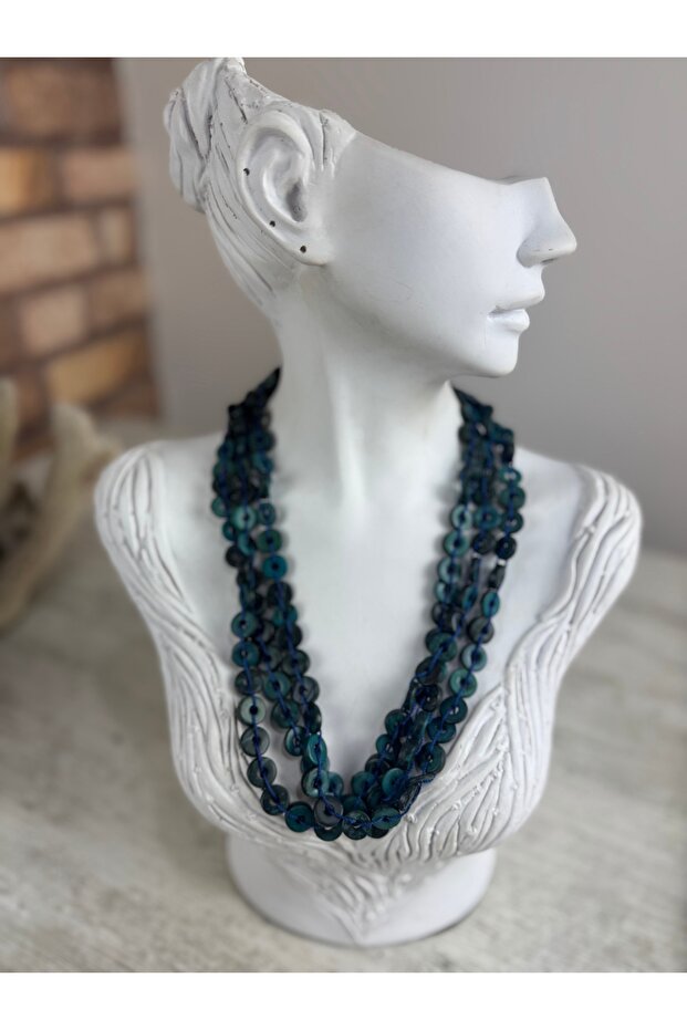 Petrol mavisi kolye - 4