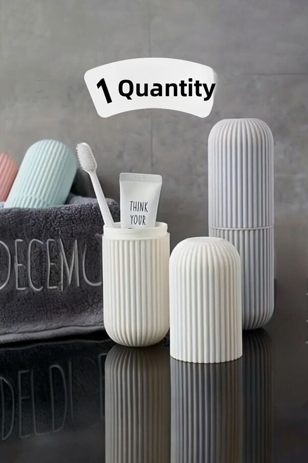 1Pc Toothbrush Holder Travel Smart Storage Container Multipurpose Organizer