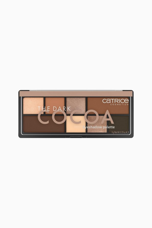 The Dark Cocoa Eyeshadow Palette, 8 Colors, Shimmer and Vegan, Oil-Free Formula