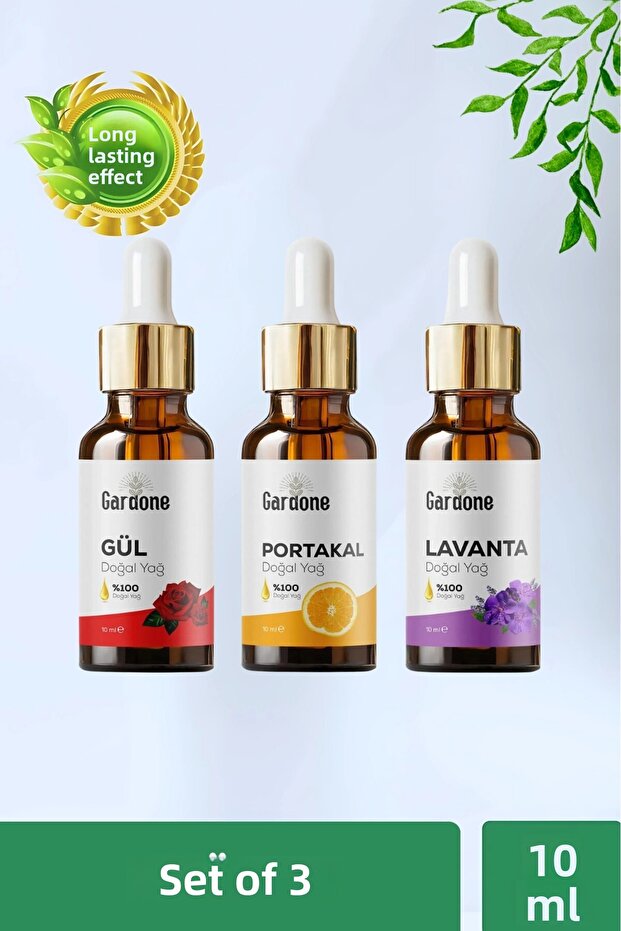Rose Orange Lavender Dropper Cap Herbal Natural Oil 3X10Ml