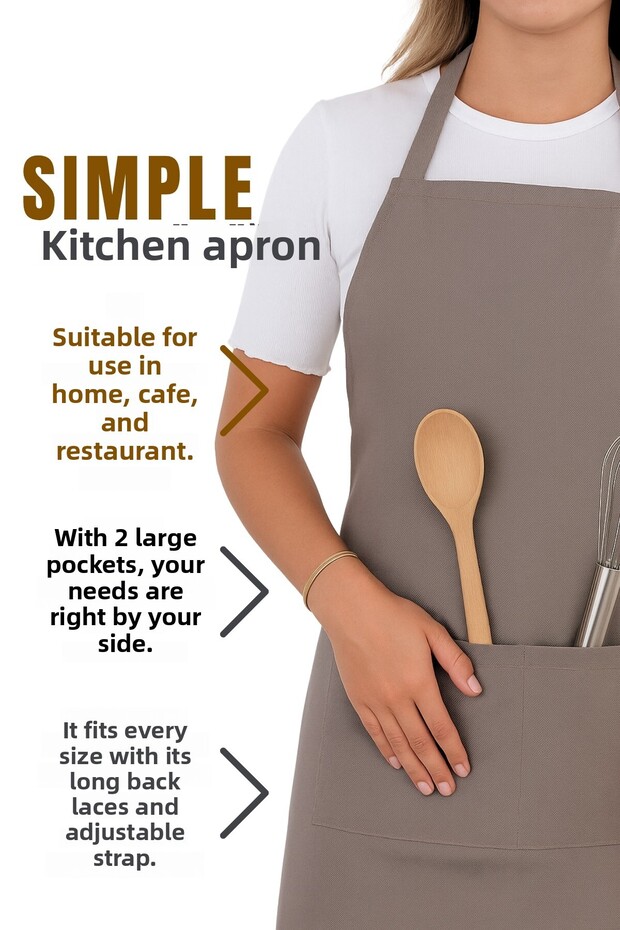 مريلة مطبخ بسيطة قابلة للتعديل - 4