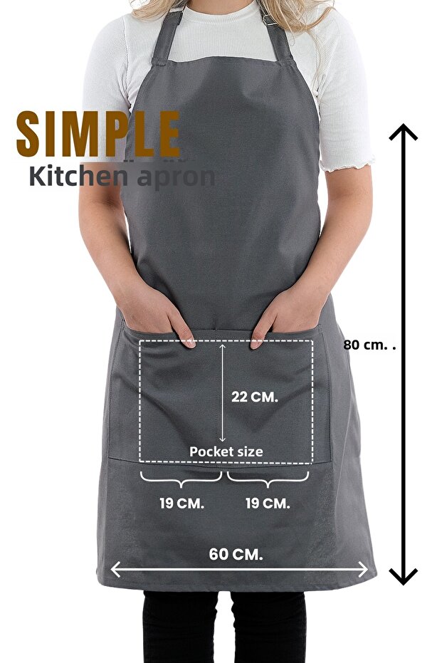 Simple kitchen apron with adjustable strap - 7
